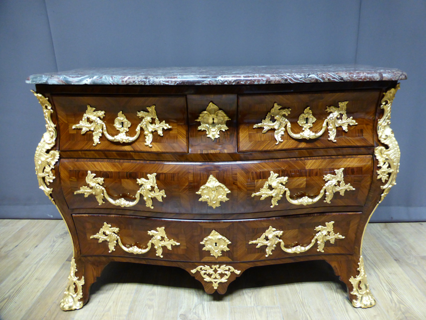 Commode Tombeau Louis XV Marqueterie XVIII