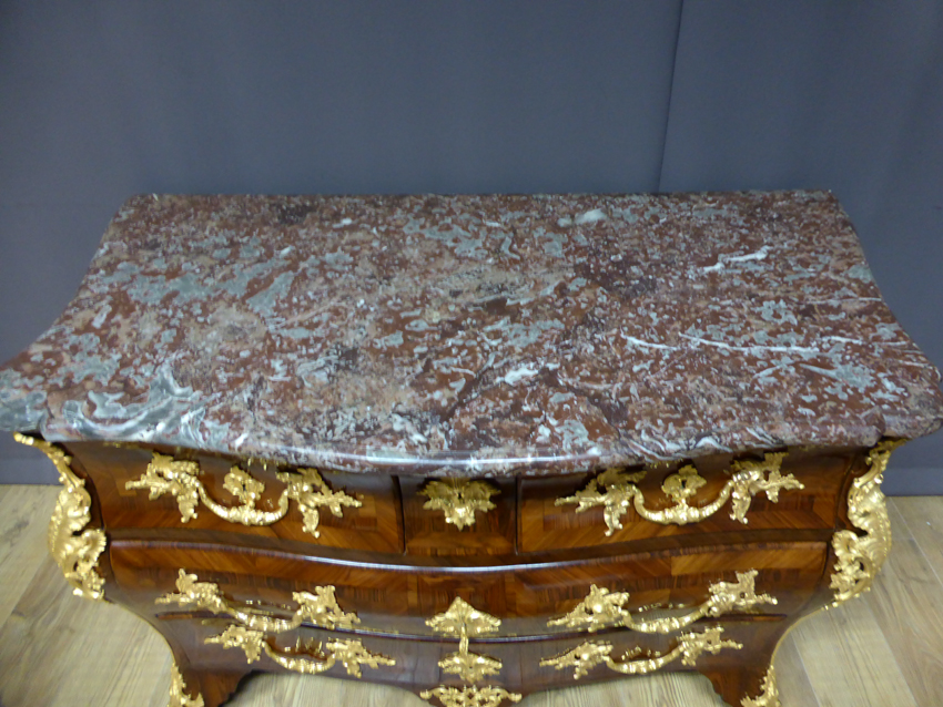 Commode Tombeau Louis XV Marquetry XVIII-photo-2