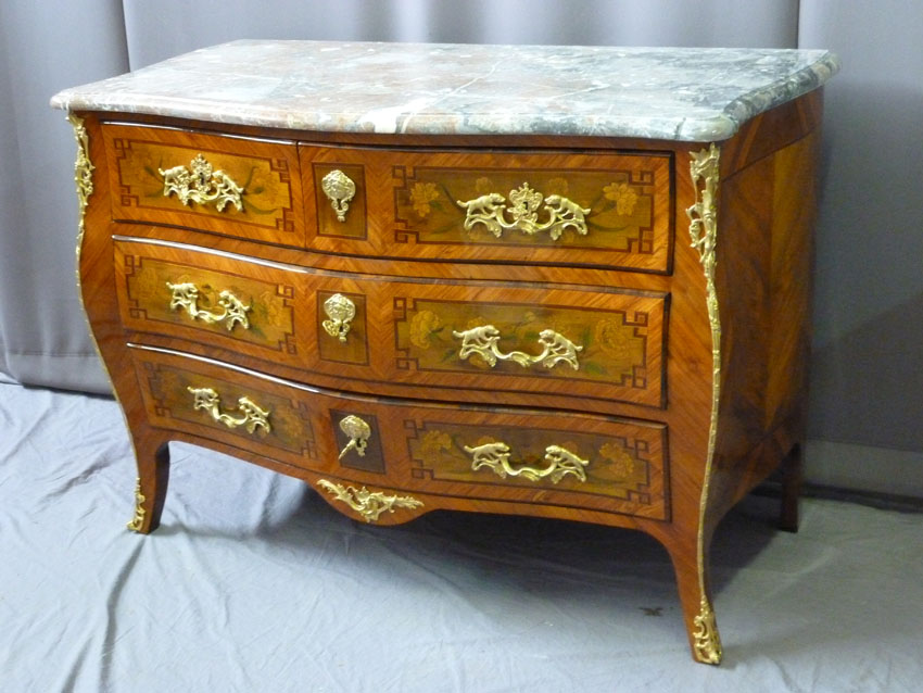 In Marquetry Commode Louis XV