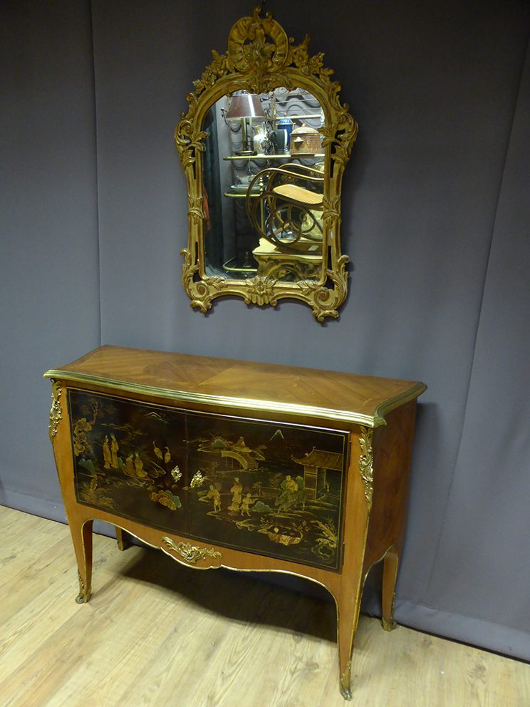 Marquetry And Lacquer Buffet From China-photo-5