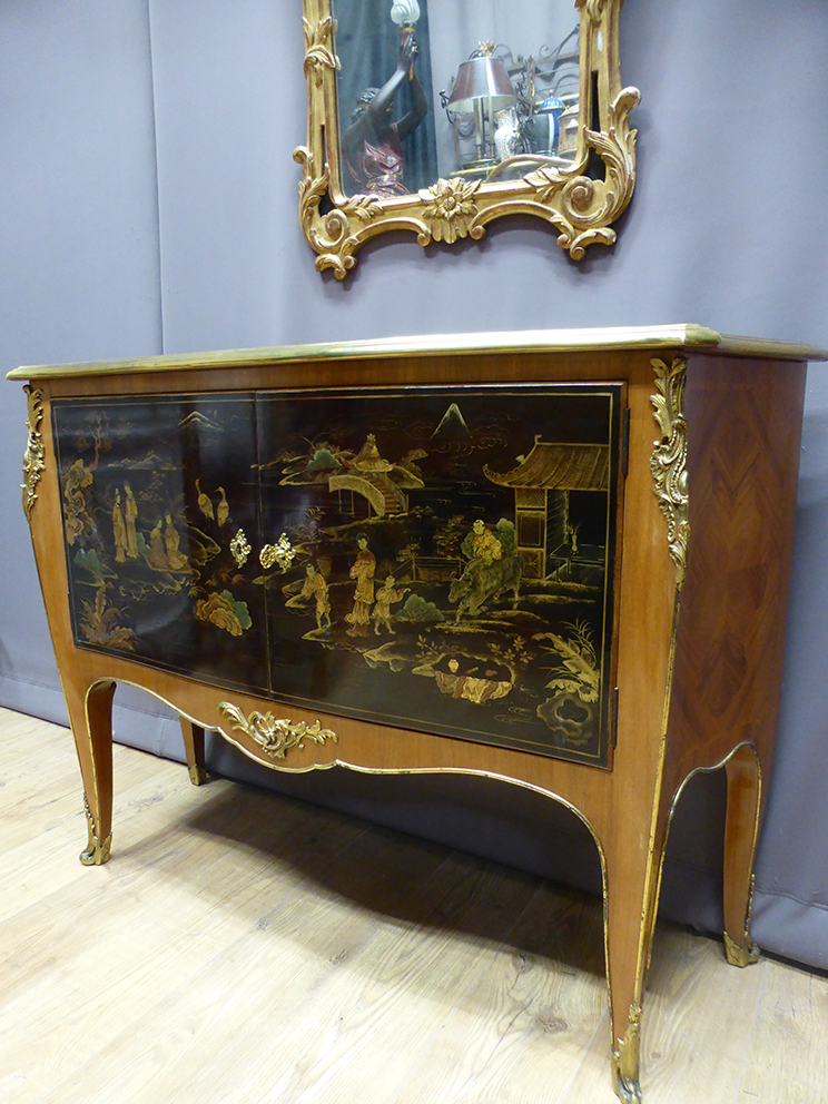 Marquetry And Lacquer Buffet From China-photo-8