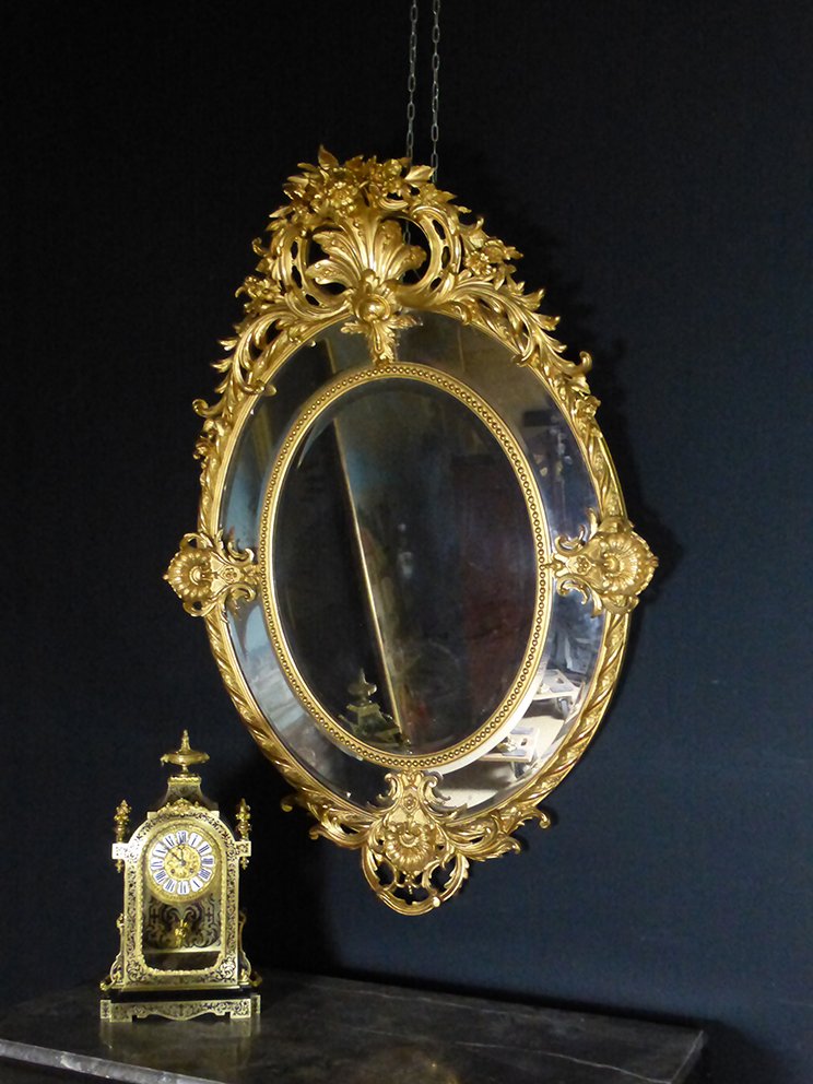 Large Napoleon III Mirror With Reserves-photo-3