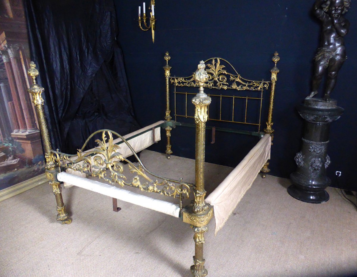 Napoleon III Golden Iron Bed-photo-2