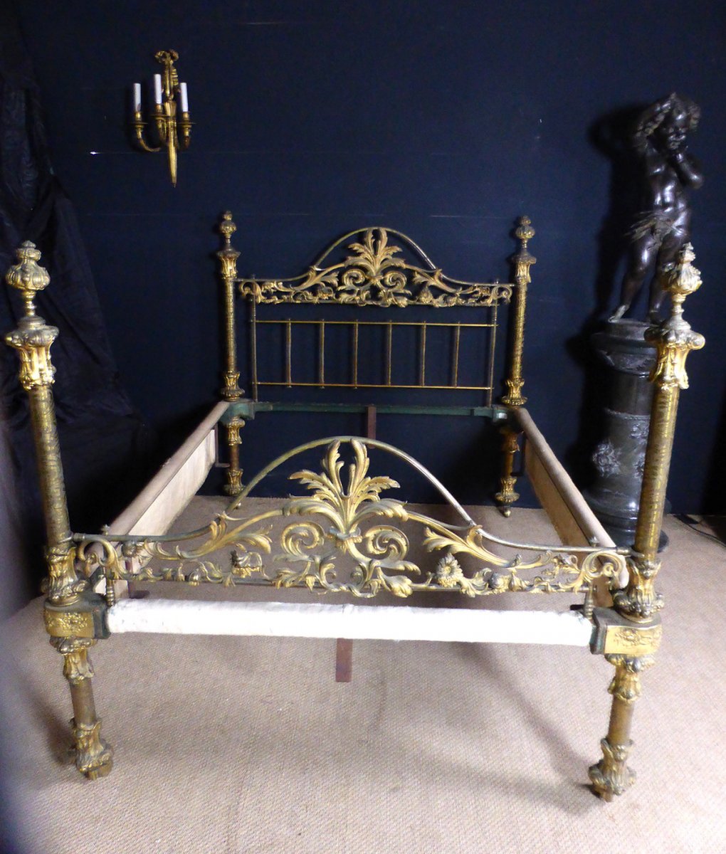 Napoleon III Golden Iron Bed-photo-1