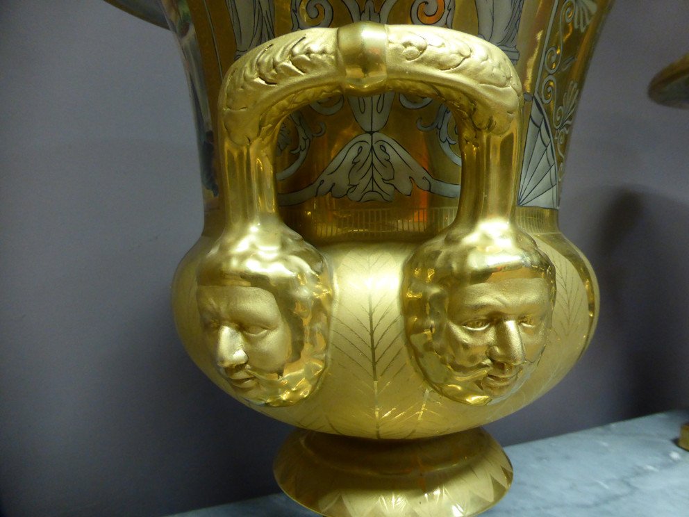 Pair Of Large Medici Porcelain Vases-photo-1