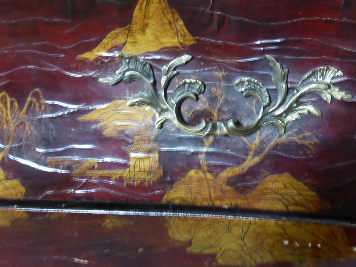 Louis XV Style Dresser In Lacquer-photo-2