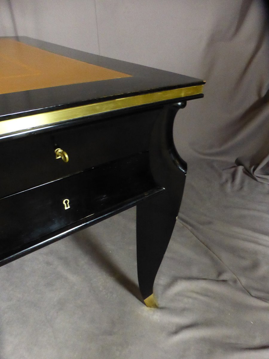 Large Desk In Blackened Oak XX-photo-4