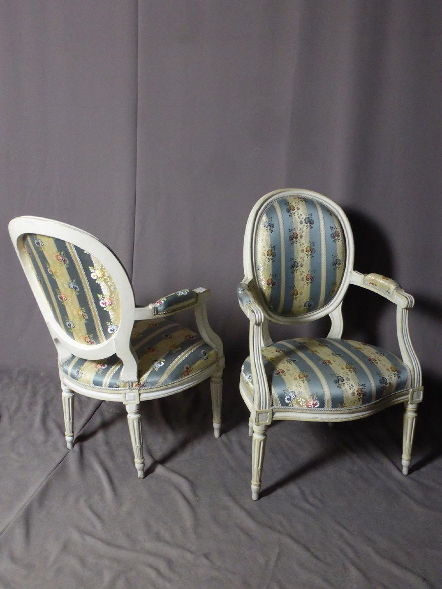 Paire De Fauteuils Louis XVI-photo-2