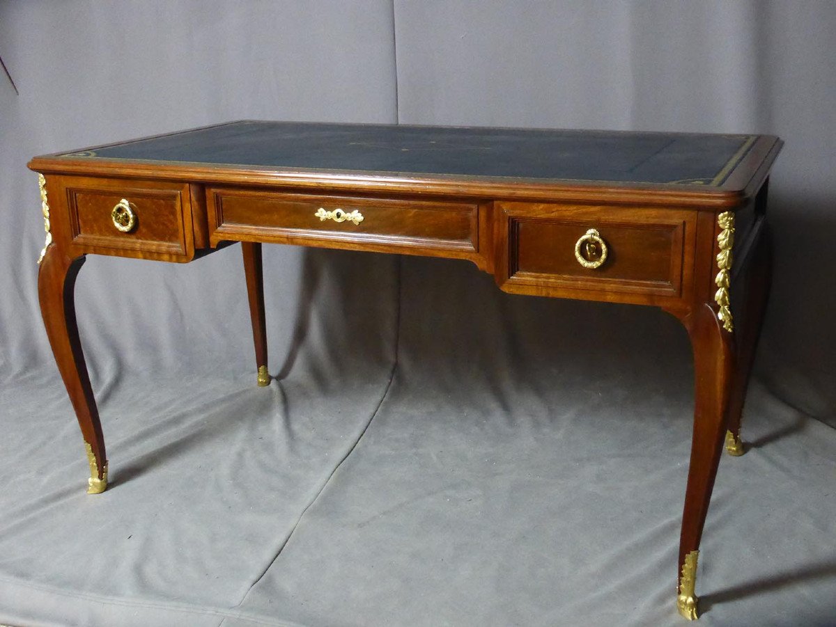 Early 20th Century Mahogany Desk From Haentges In Paris-photo-7