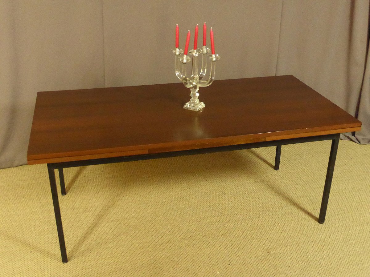 Grande Table à Deux Allonges Années 1970-photo-4