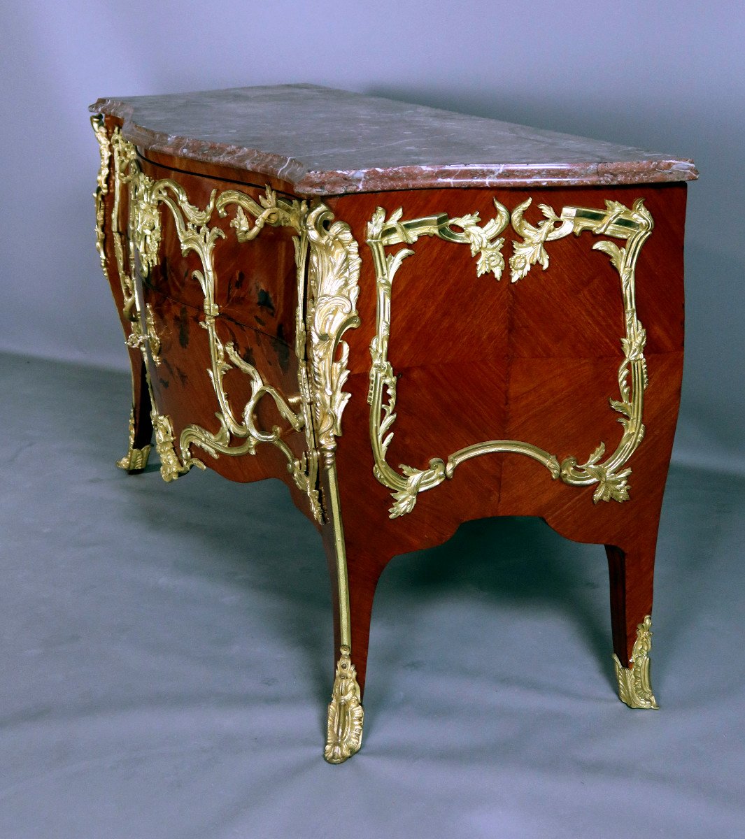 Grande Commode Louis XV époque XIX-photo-7