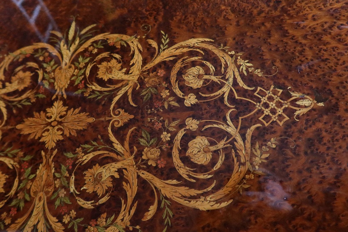 Middle Table In Marquetry XIX-photo-2