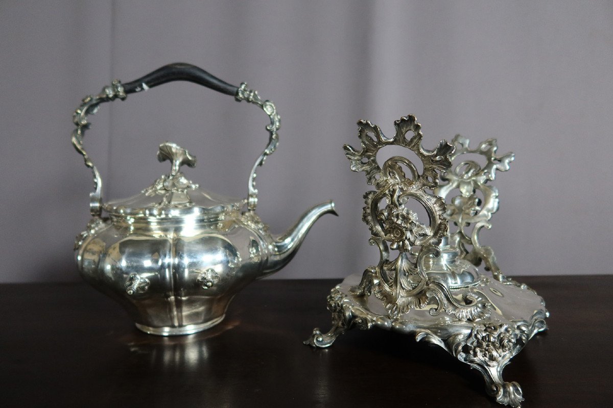 Samovar Maison Christofle En Métal Argenté -photo-1