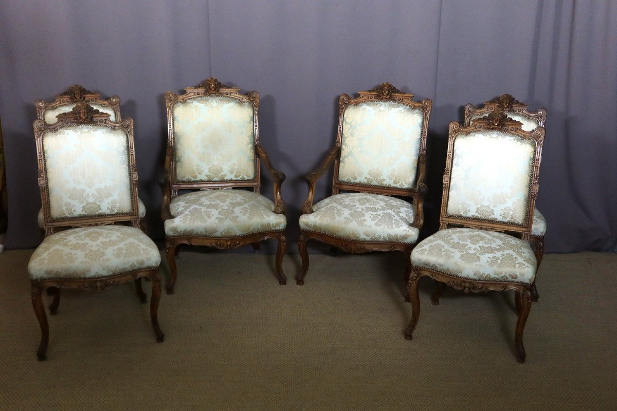 Fauteuils et chaises XIX En Noyer