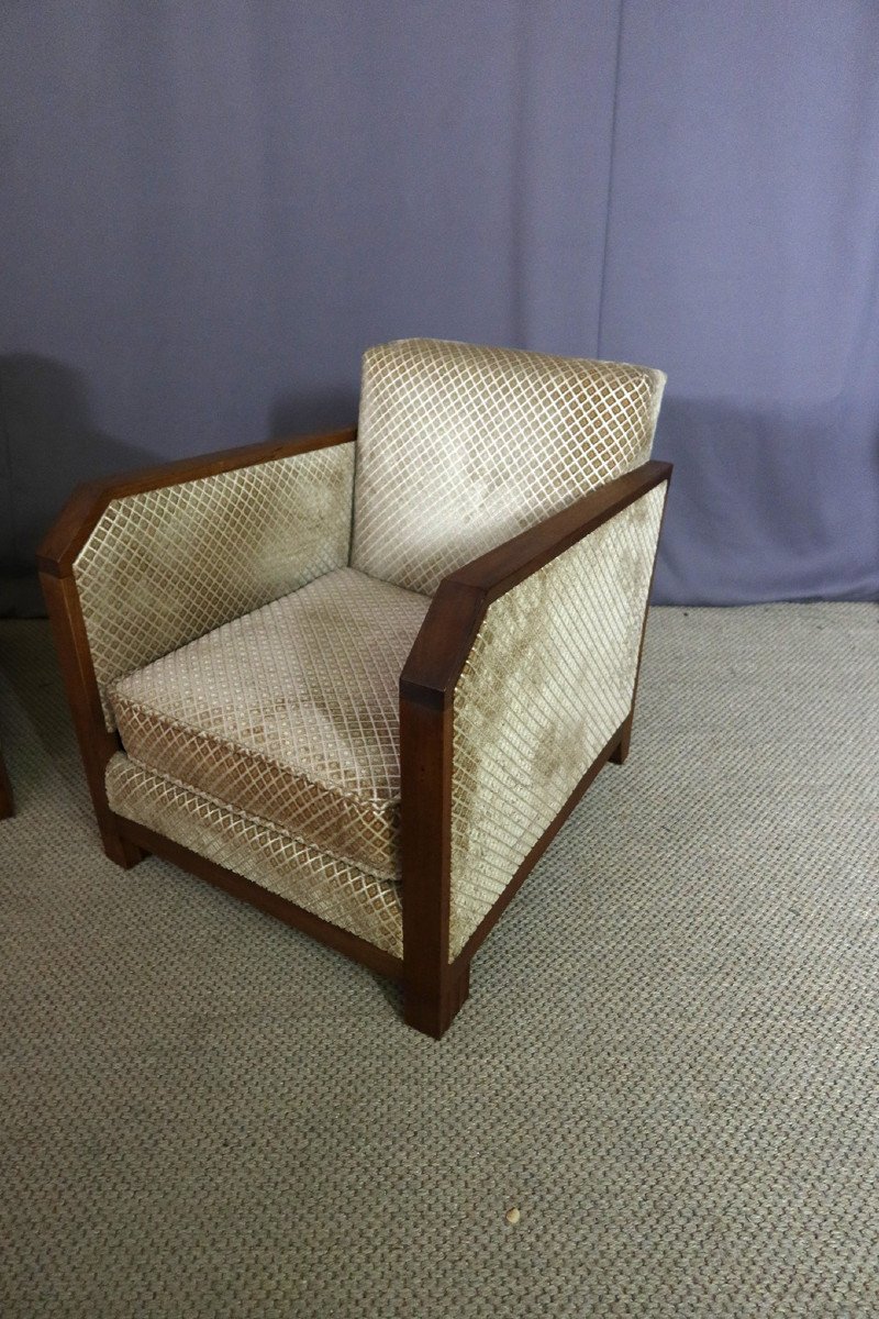 Pair Of Art Deco Armchairs-photo-2