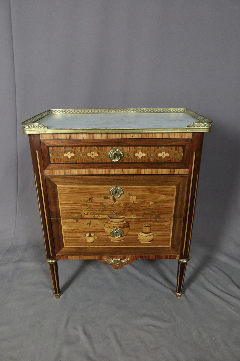 Petite Commode Style Louis XVI-photo-3