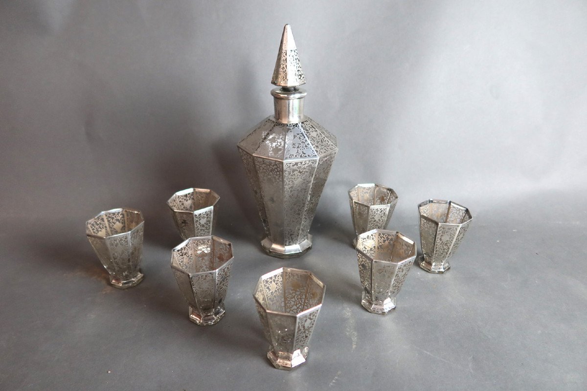 Art Deco Glasses And Carafe Service-photo-4
