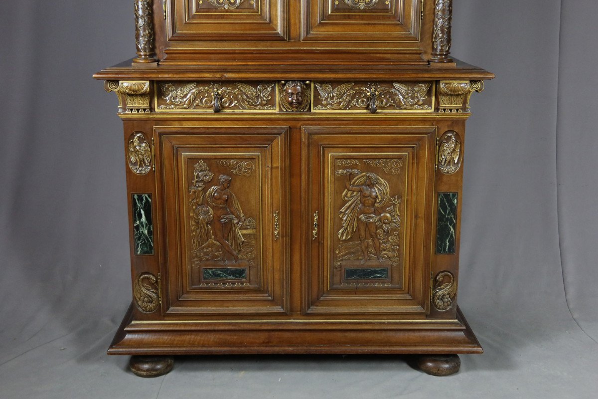 Carved Walnut Buffet-photo-3