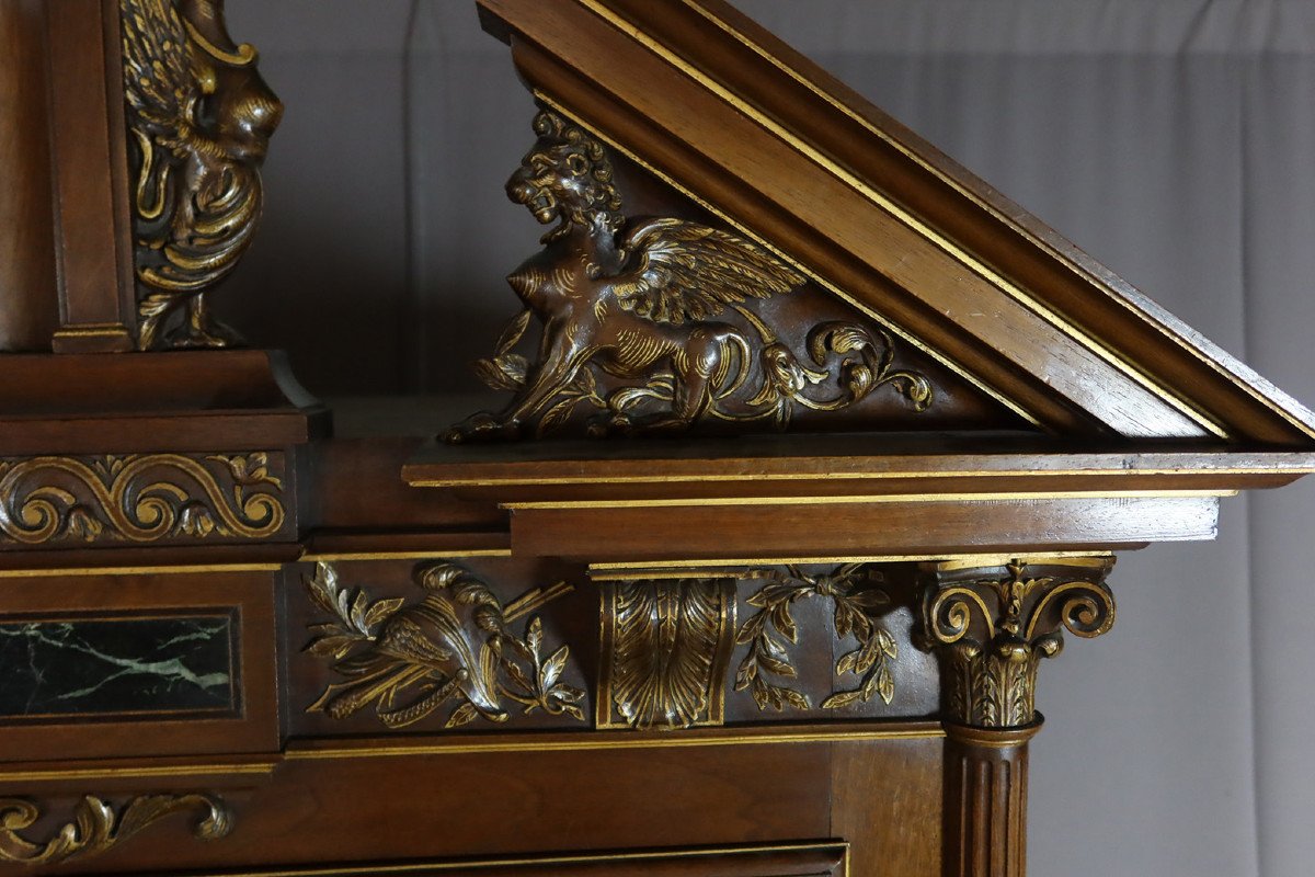 Carved Walnut Buffet-photo-4