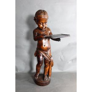 Sculpture " Enfant serviteur " XIX