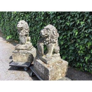 Pair Of Stone Lions