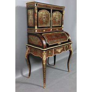 Bureau Bonheur Du Jour Boulle Marquetry XIX