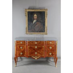 Transitional Commode In 18th Century Marquetry