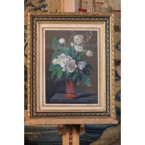 Painting "bouquet Of Hellebores" Signed And Dated