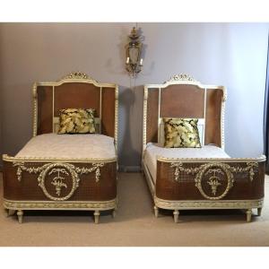 Paire De Lits Cannés Style Louis XVI