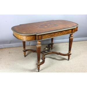 Table de milieu en marqueterie XIXème
