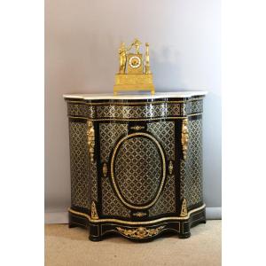 Buffet d'appui en marqueterie de bronze et de nacre Napoléon III