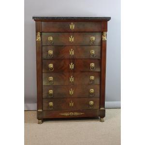 Empire Style Mahogany Chest Of Drawers