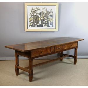 Table desserte en noyer XVIIIème siècle