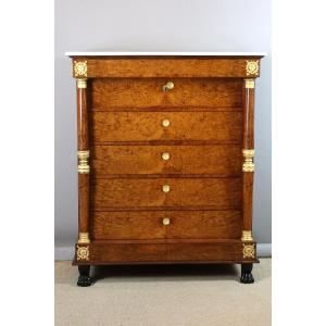 Empire Style 19th Century Amboyna Burl Weekly Organizer