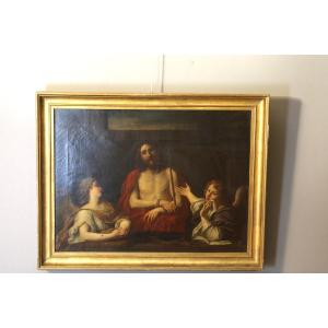 Painting "christ With The Crown Of Thorns" 18th Century