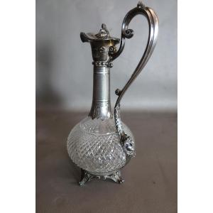 Crystal And Silver Ewer