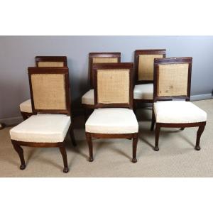 Suite de six chaises époque Empire