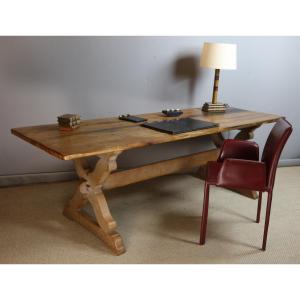 Table ou bureau en chêne XXème siècle
