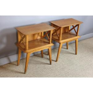 Paire de tables de chevet années 1960