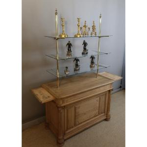 Oak Counter Unit With Its Rack