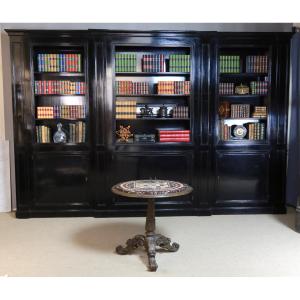 Pedestal Table With Marble Inlay Top
