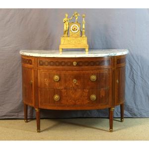 Half-moon Chest Of Drawers With Doors Early 20th Century
