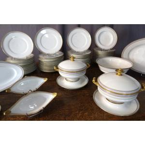 Service de table en porcelaine 112 pièces Hache et Pépin Lehalleur XIXème siècle