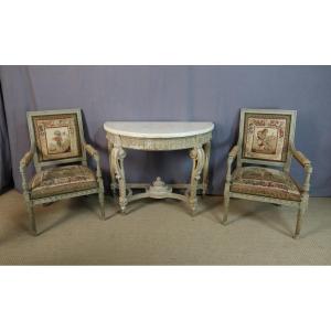 20th-century Wooden Console Table