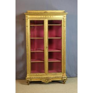 Late 19th-century Gilded Wooden Display Case
