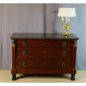 Empire-style Mahogany Chest Of Drawers