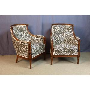 Paire de bergères XIXème siècle