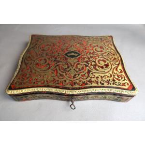 Coffret à jeux en marqueterie Boulle