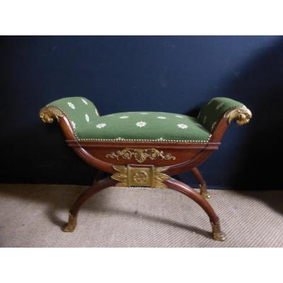 Tabouret Curule Style Empire 