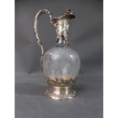 Ewer In Silver And Crystal